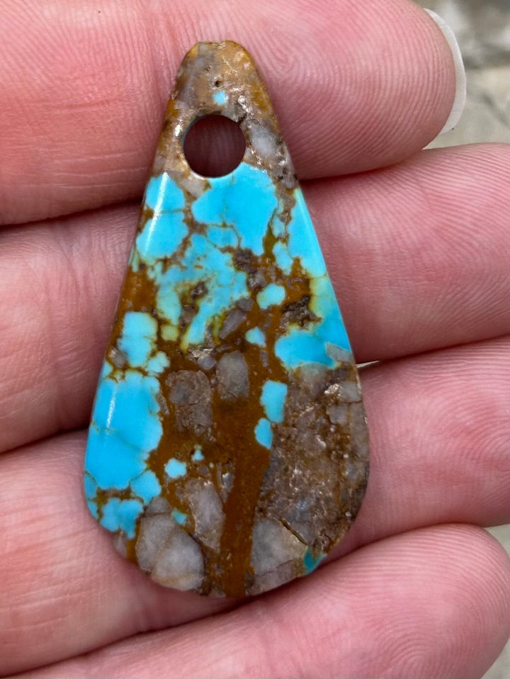 Kingman Turquoise (Arizona) (Large Hole) Focal Pendant Bead