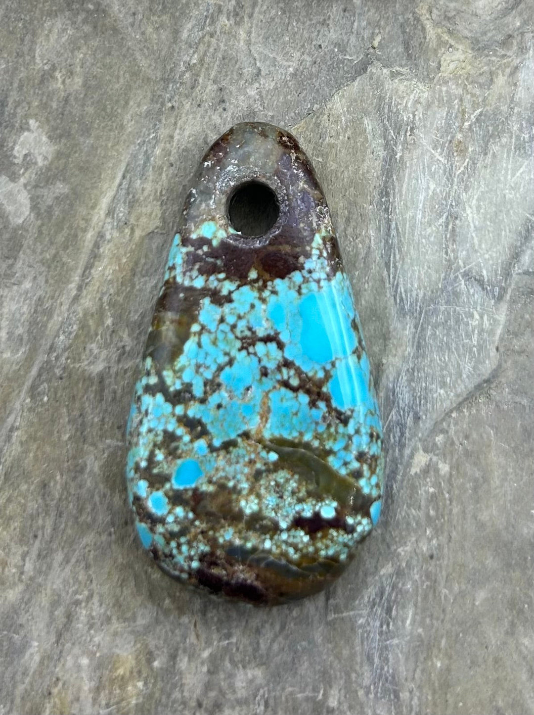 Kingman Turquoise (Arizona) (Large Hole) Focal Pendant Bead
