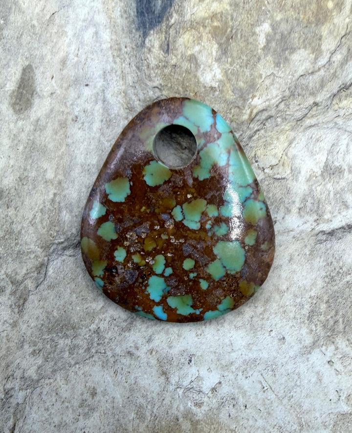 Kingman Turquoise (Arizona) (Large Hole) Focal Pendant Bead