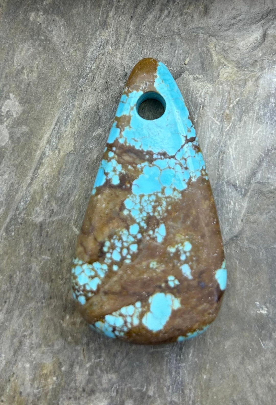 Kingman Turquoise (Arizona) (Large Hole) Focal Pendant Bead