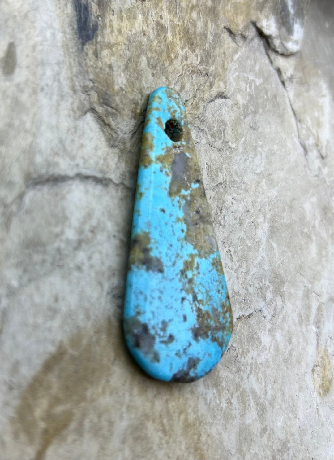 Kingman Turquoise (Arizona) (Large Hole) Focal Pendant Bead