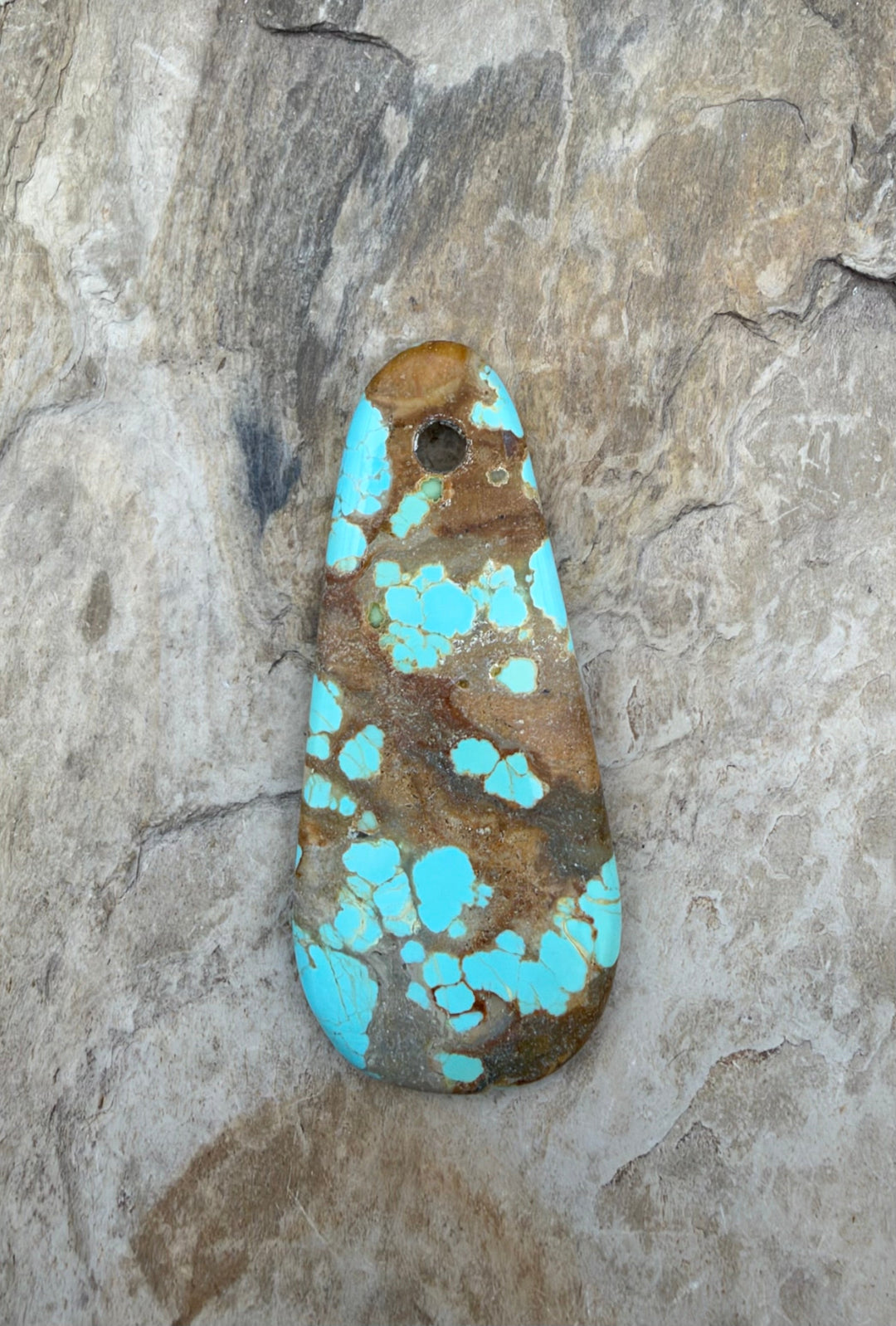 Kingman Turquoise (Arizona) Large Hole Focal Pendant Bead