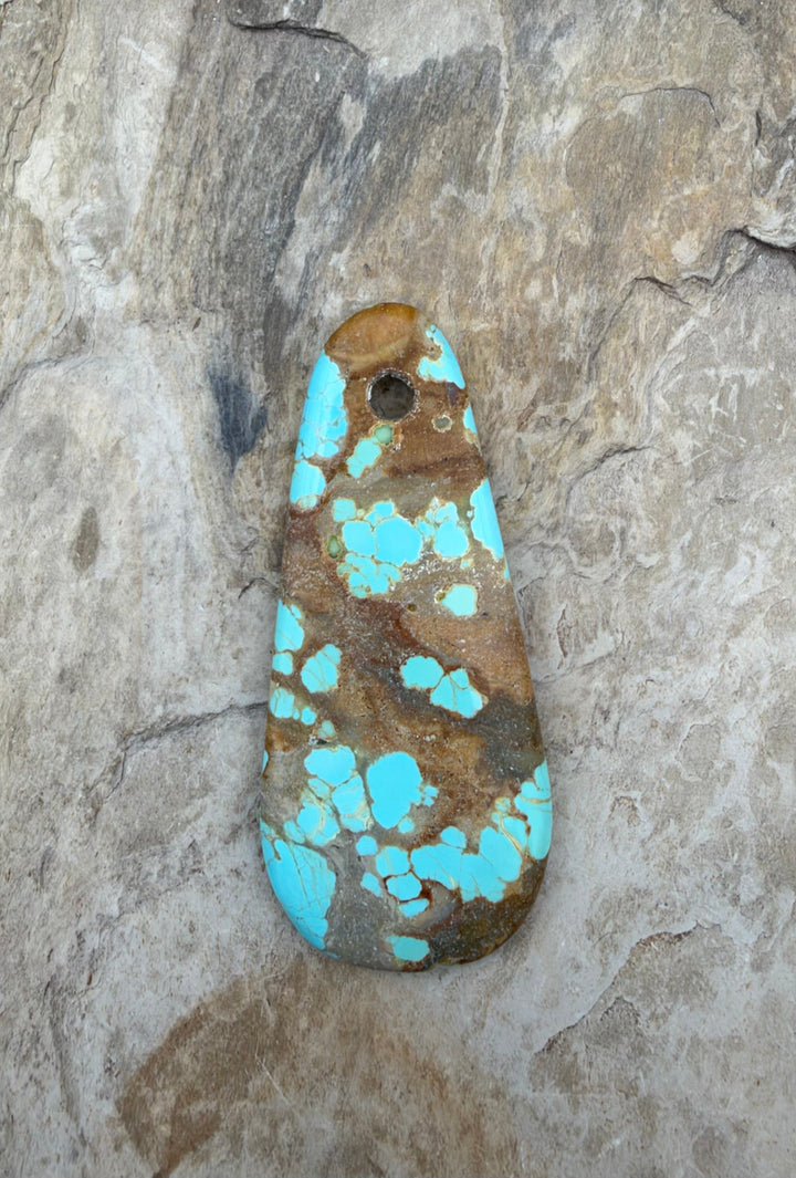 Kingman Turquoise (Arizona) Large Hole Focal Pendant Bead