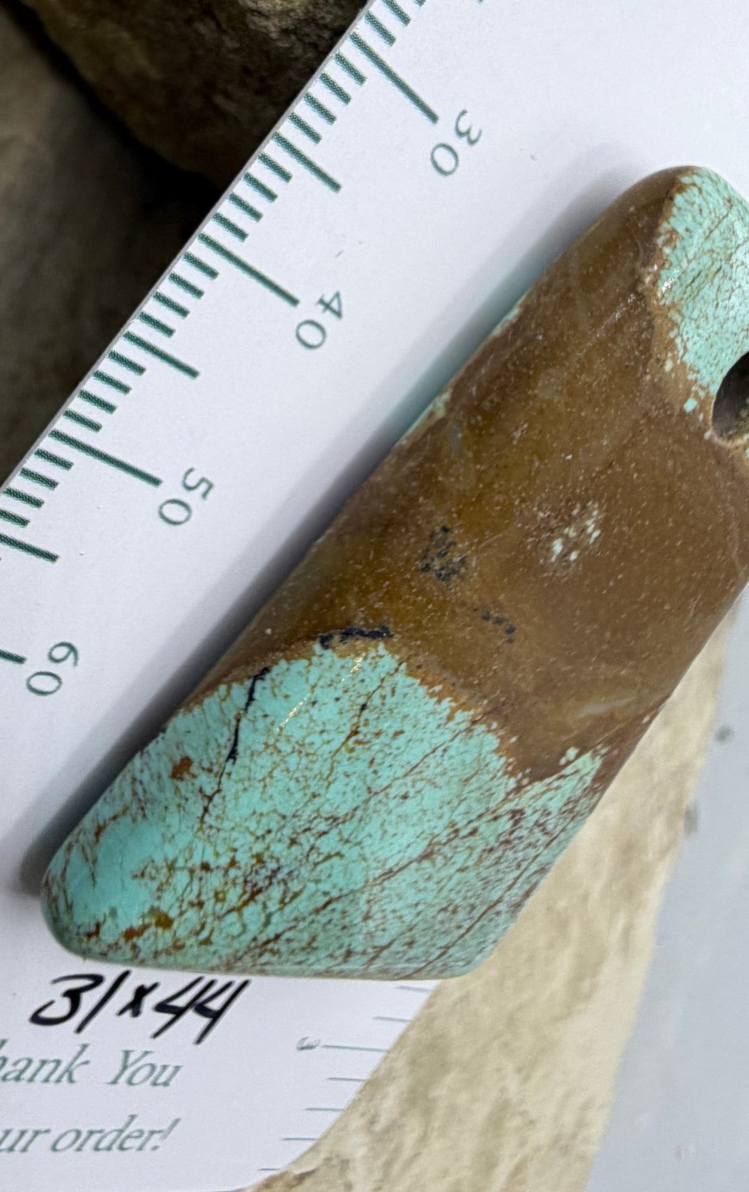 Kingman Turquoise (Arizona) Large Hole Focal Pendant Bead
