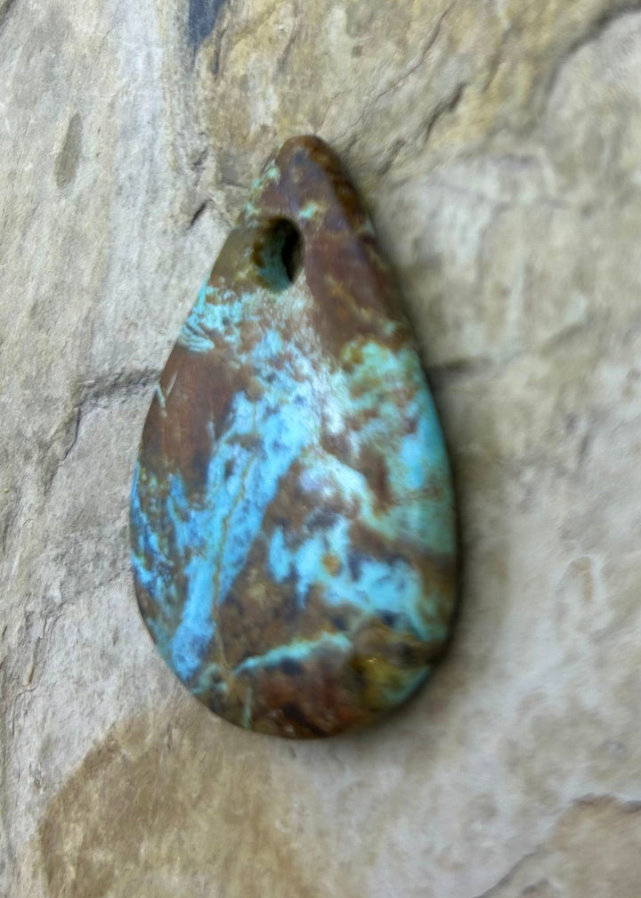 Kingman Turquoise (Arizona) (Large Hole) Focal Pendant Bead
