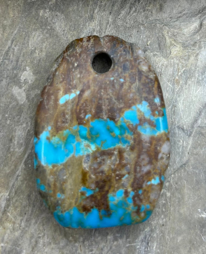 Kingman Turquoise (Arizona) (Large Hole) Focal Pendant Bead