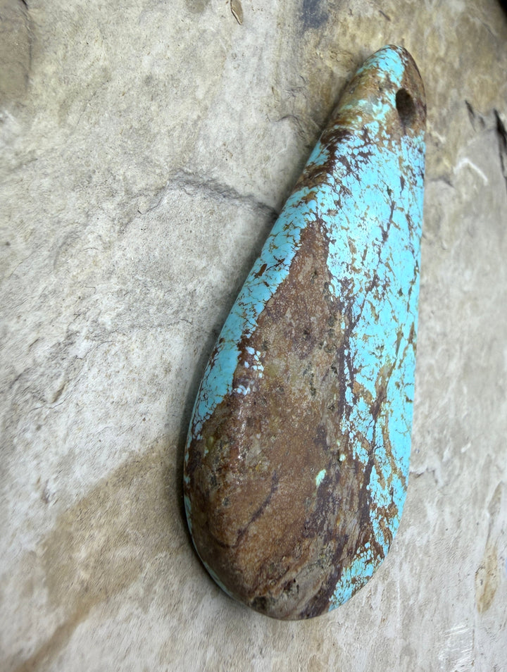 Kingman Turquoise (Arizona) (Large Hole) HUGE Focal Pendant