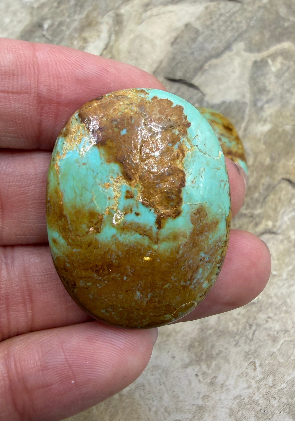 Kingman Turquoise (Arizona) LARGE Oval Beads 28x38mm (Top