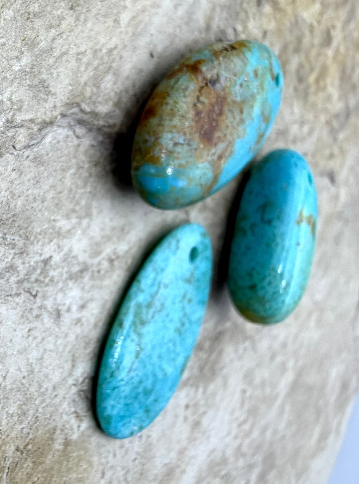 Kingman Turquoise (Arizona) LOT of 3 Focal Pendant