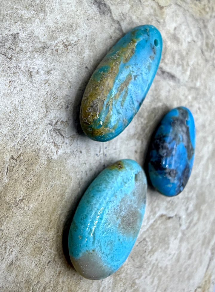Kingman Turquoise (Arizona) LOT of 3 Focal Pendant