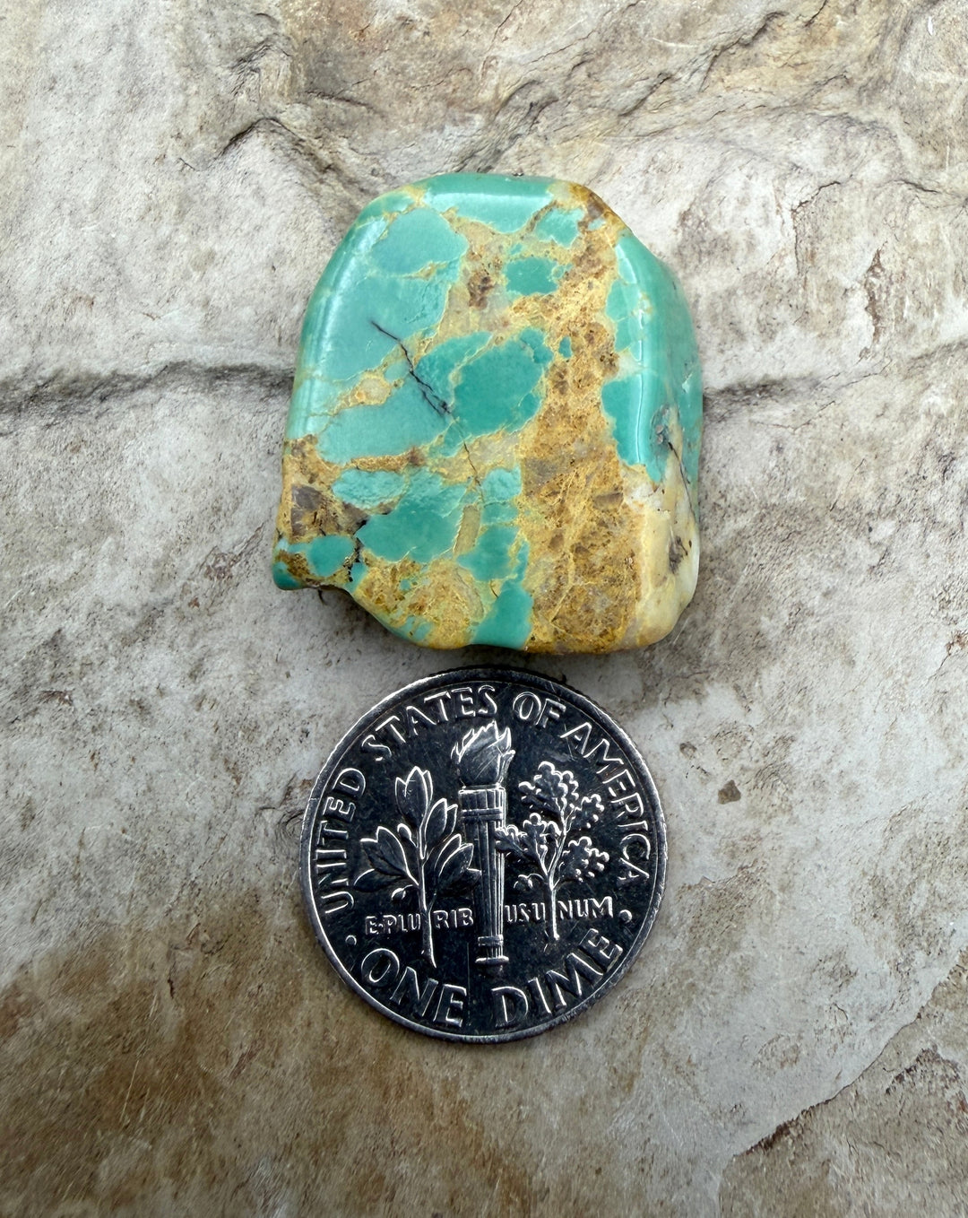 Kingman Turquoise (Arizona) Slab Beads (Large Hole)