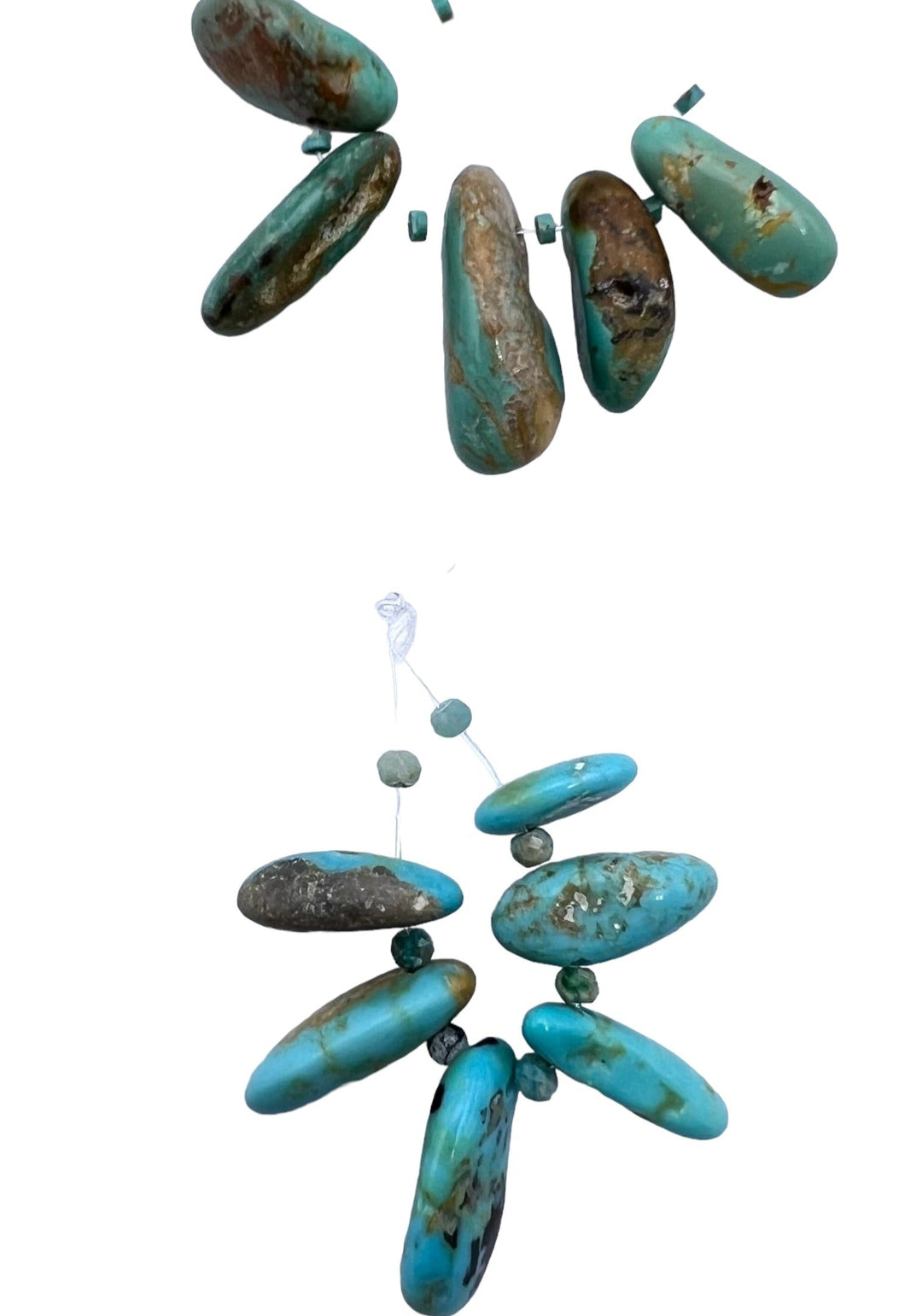 Kingman Turquoise Graduated Long Beads, 5-6 bead sets (one Set)