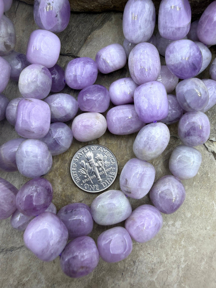 Kunzite (California) 10x12mm Rounded Oval Nugget Beads 16