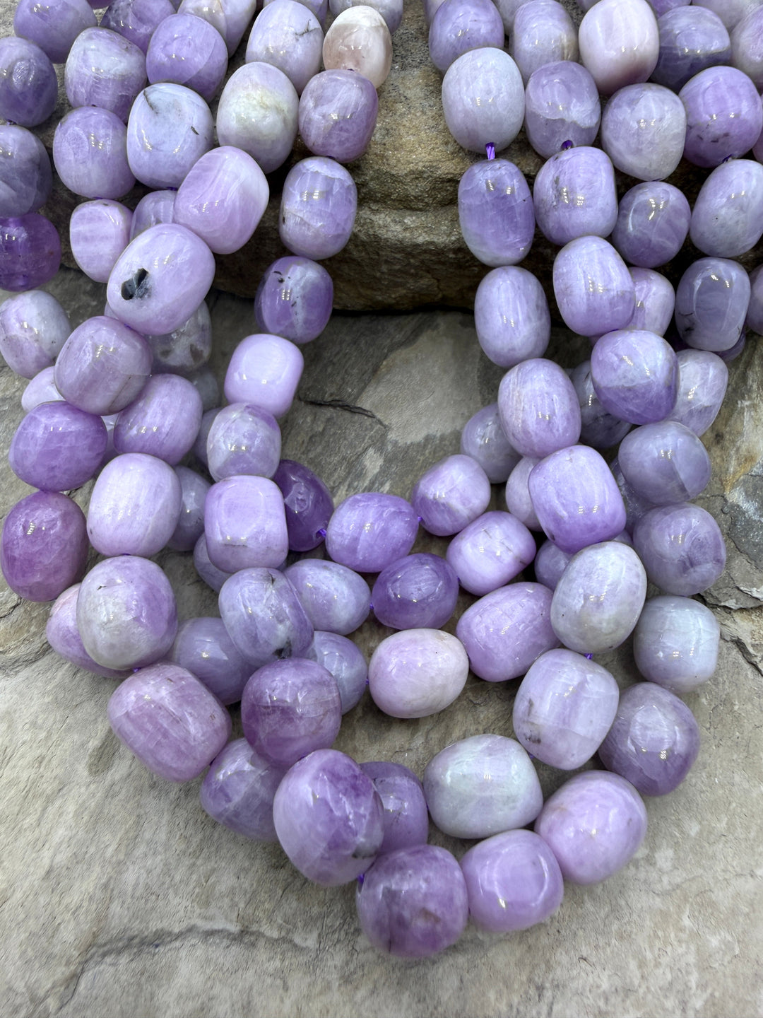 Kunzite (California) 10x12mm Rounded Oval Nugget Beads 16