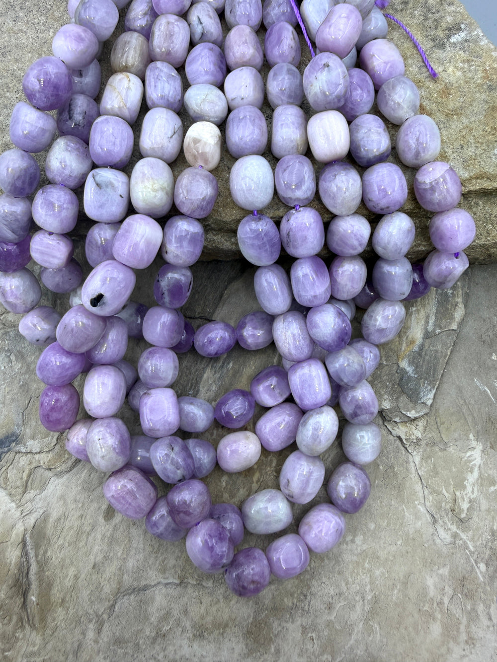 Kunzite (California) 10x12mm Rounded Oval Nugget Beads 16