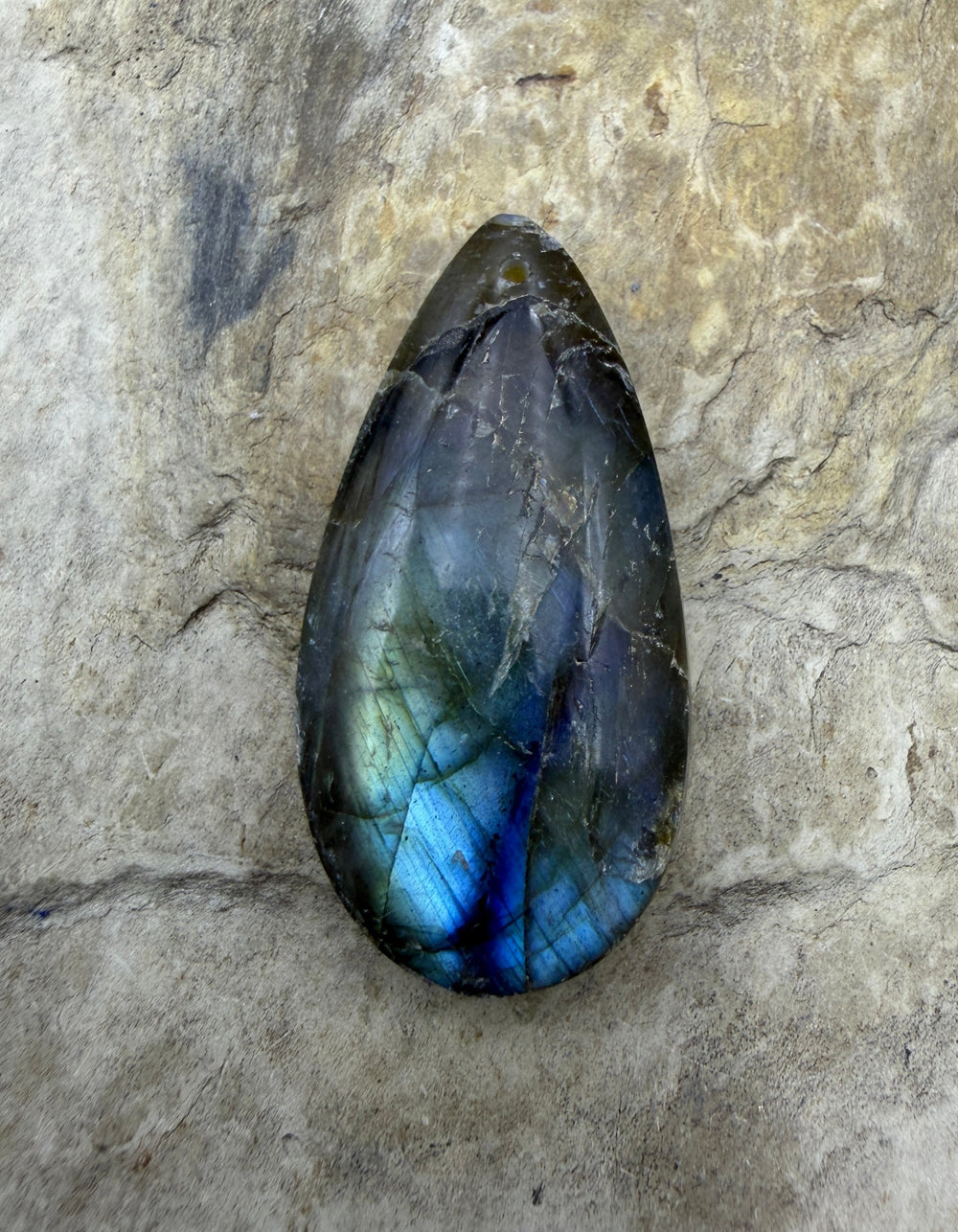 Labradorite Focal Pendant Bead 17x35mm - Labradorite