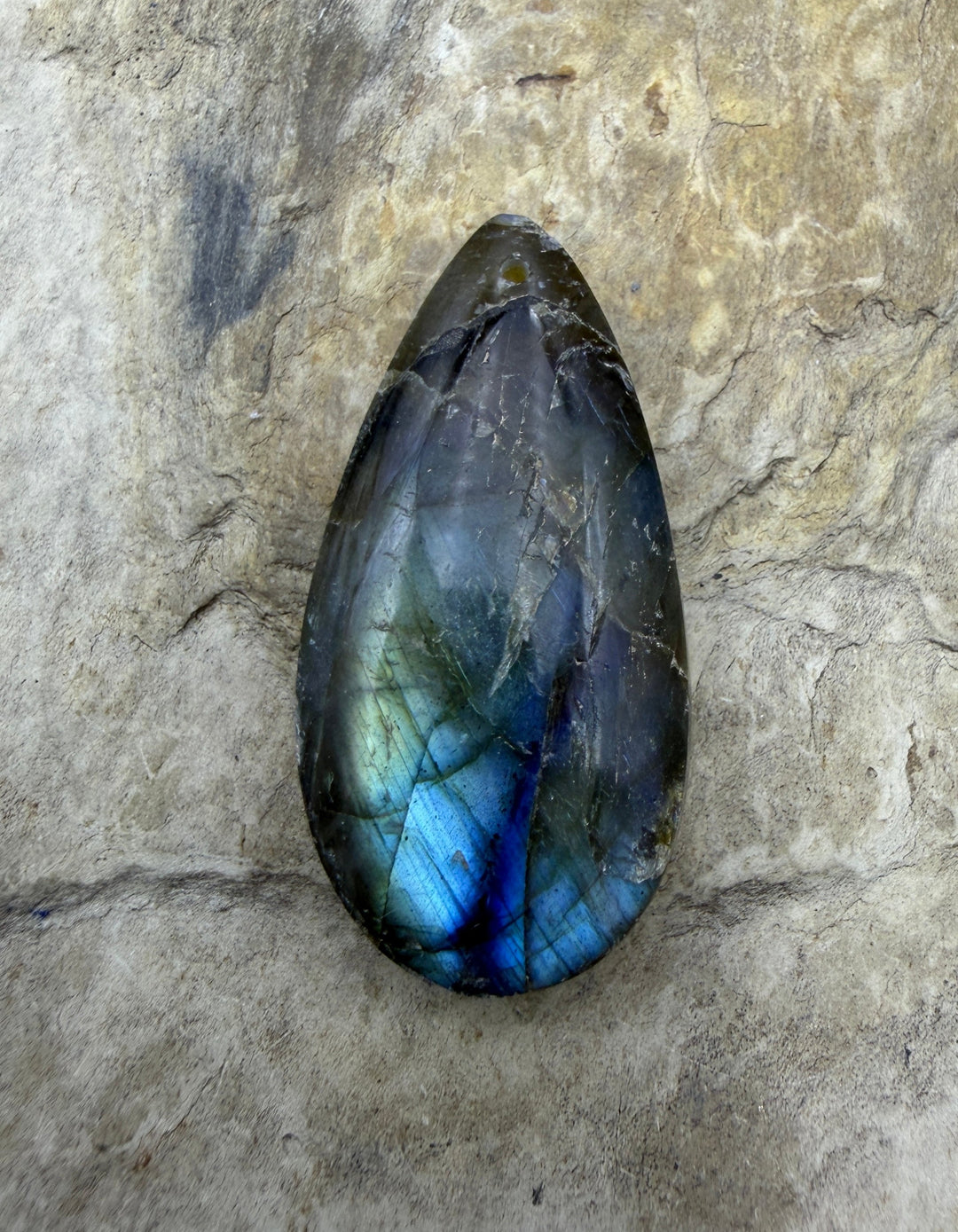 Labradorite Focal Pendant Bead 17x35mm - Labradorite