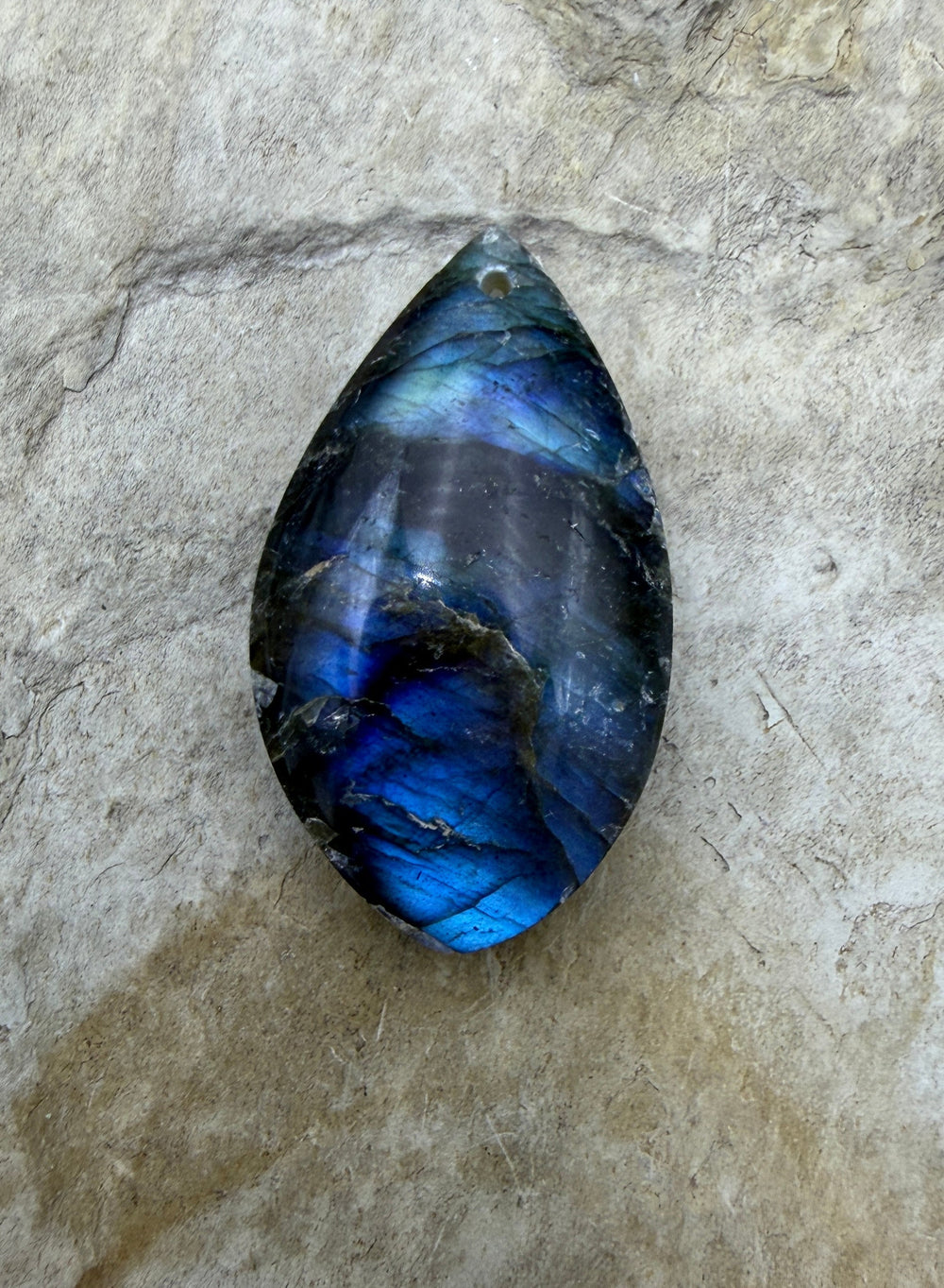 Labradorite Focal Pendant Bead 18x30mm - Labradorite