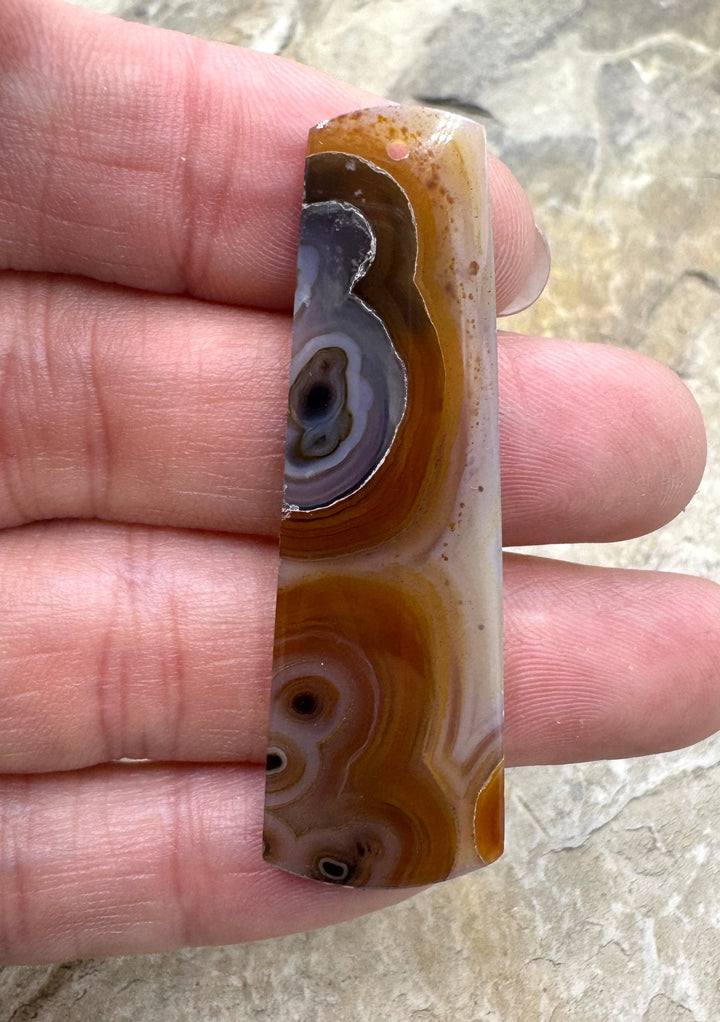 Laguna Lace Agate (Mexico) Focal Bead Pendant 16x22mm