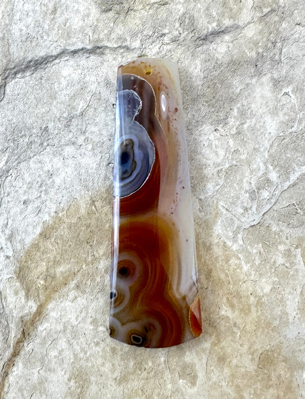 Laguna Lace Agate (Mexico) Focal Bead Pendant 16x22mm