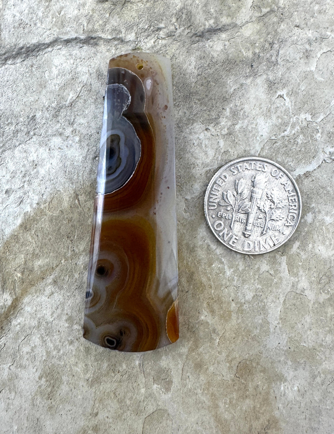 Laguna Lace Agate (Mexico) Focal Bead Pendant 16x22mm