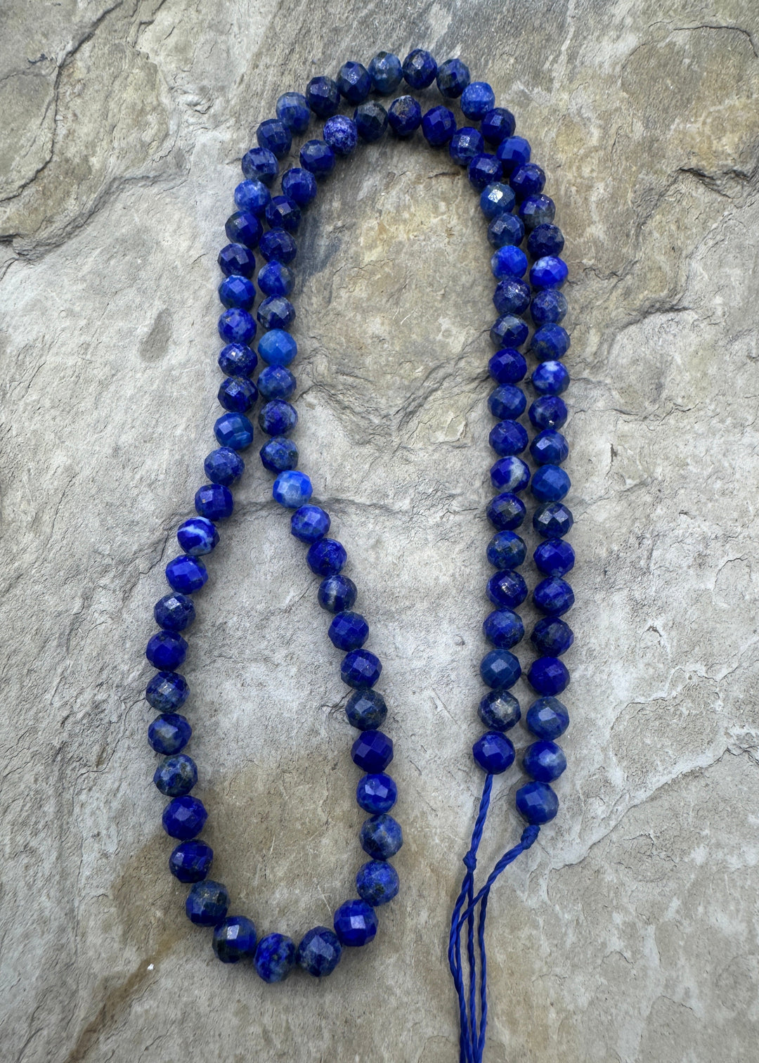 Lapis Lazuli 4mm Faceted Round Beads 16 inch Strand - Lapis