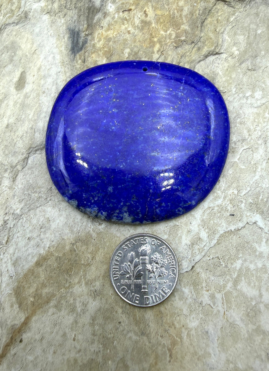 Lapis Lazuli BIG Focal Pendant Bead 51x47mm - Lapis Lazuli