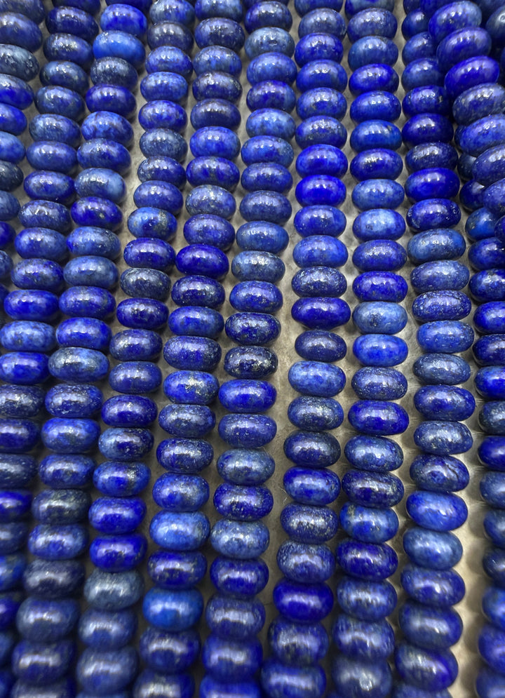 Lapis Lazuli with Pyrite 5x3mm Rondelle Beads 15.5inch