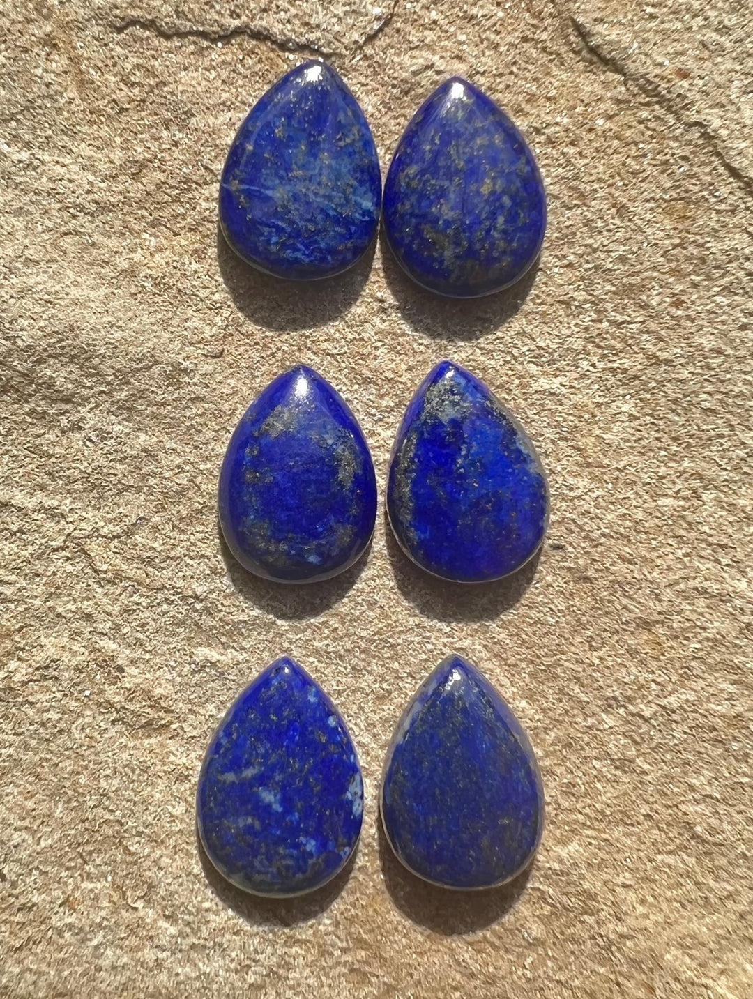 Lapis Lazuli with Pyrite Flecks 13x18mm Teardrop Cabochon