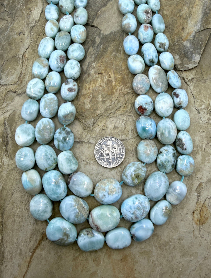 Larimar (Dominica Republic) Graduated Oval Beads