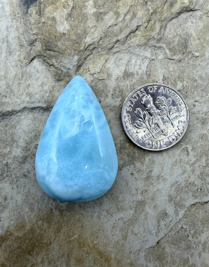 Larimar (Dominica Republic) Teardrop Cabochon 20x31mm