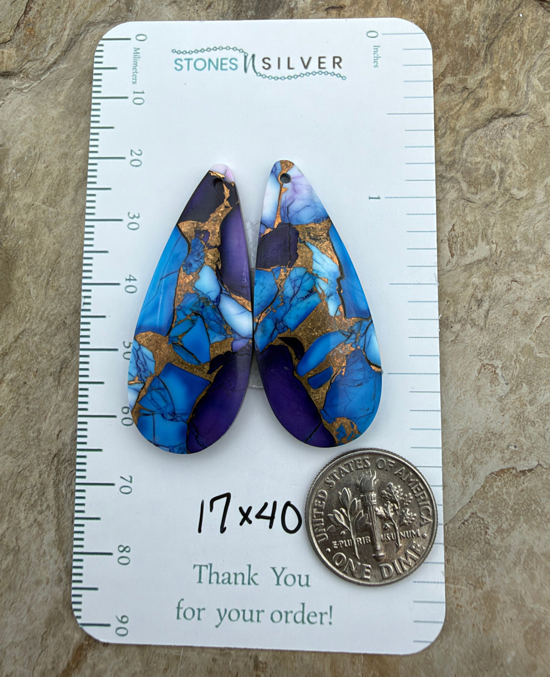 Lavender Blue Dahlia Kingman Composite Block BIG Matching