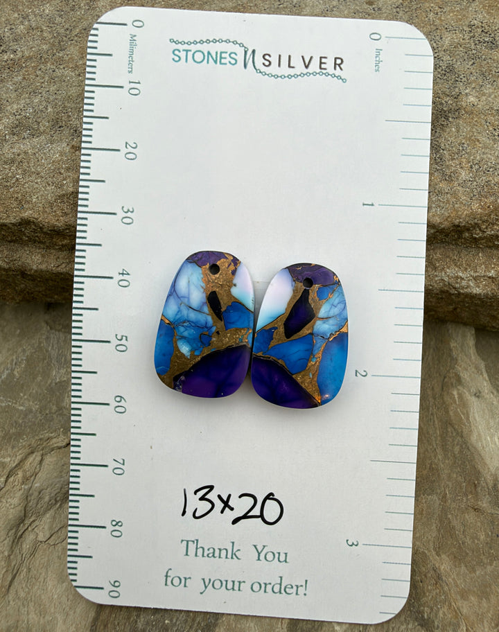 Lavender Blue Dahlia Kingman Composite Block Matching