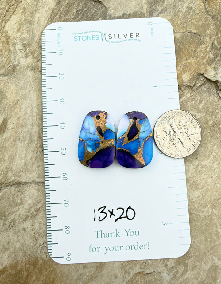 Lavender Blue Dahlia Kingman Composite Block Matching