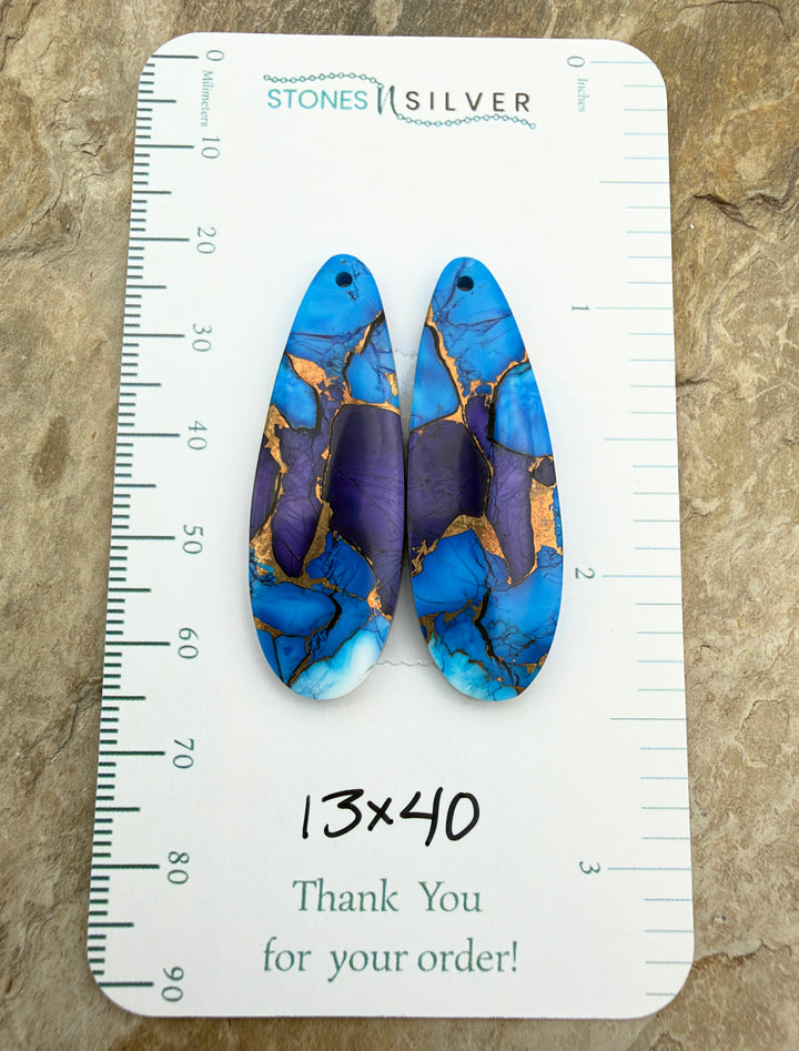 Lavender Blue Dahlia Kingman Composite Block Matching