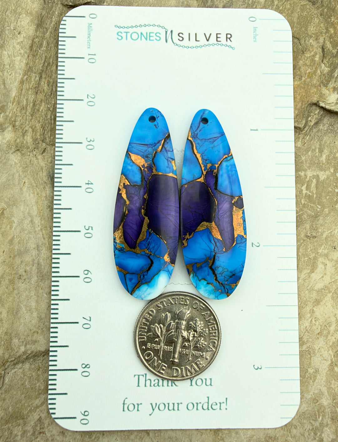 Lavender Blue Dahlia Kingman Composite Block Matching