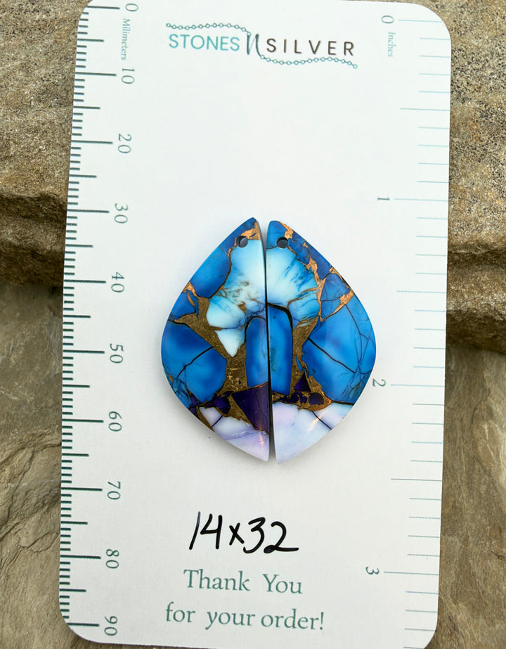 Lavender Blue Dahlia Kingman Composite Block Matching
