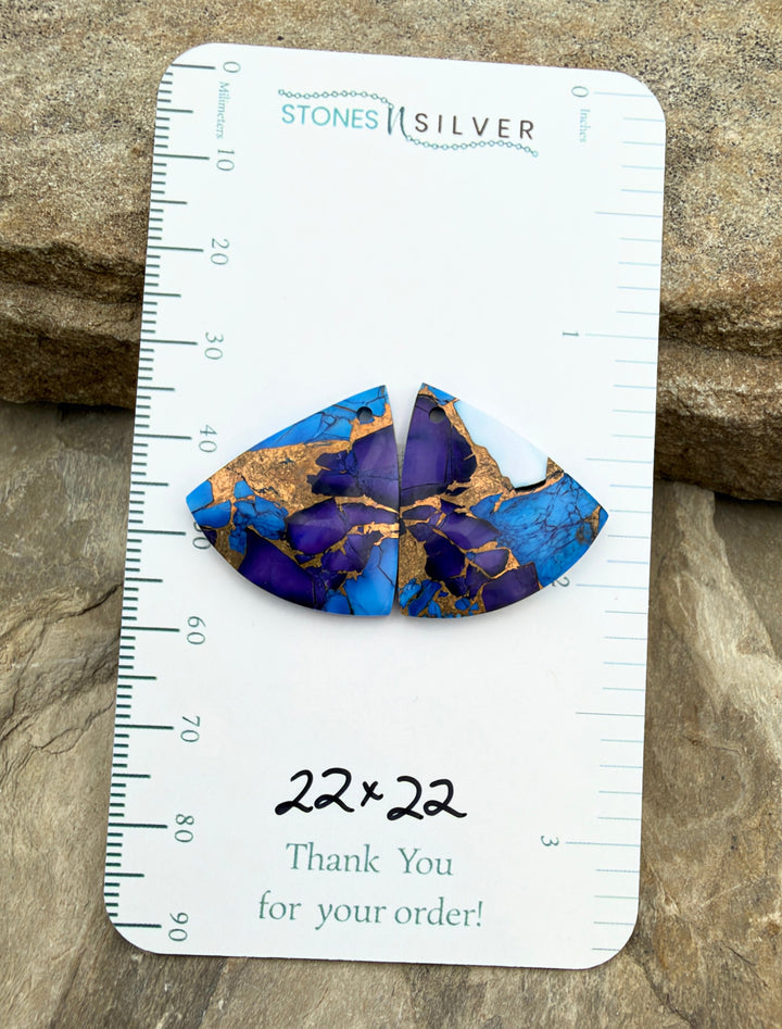 Lavender Blue Dahlia Kingman Composite Block Matching