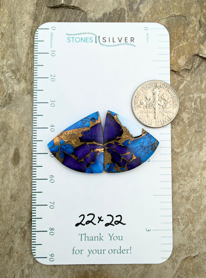 Lavender Blue Dahlia Kingman Composite Block Matching