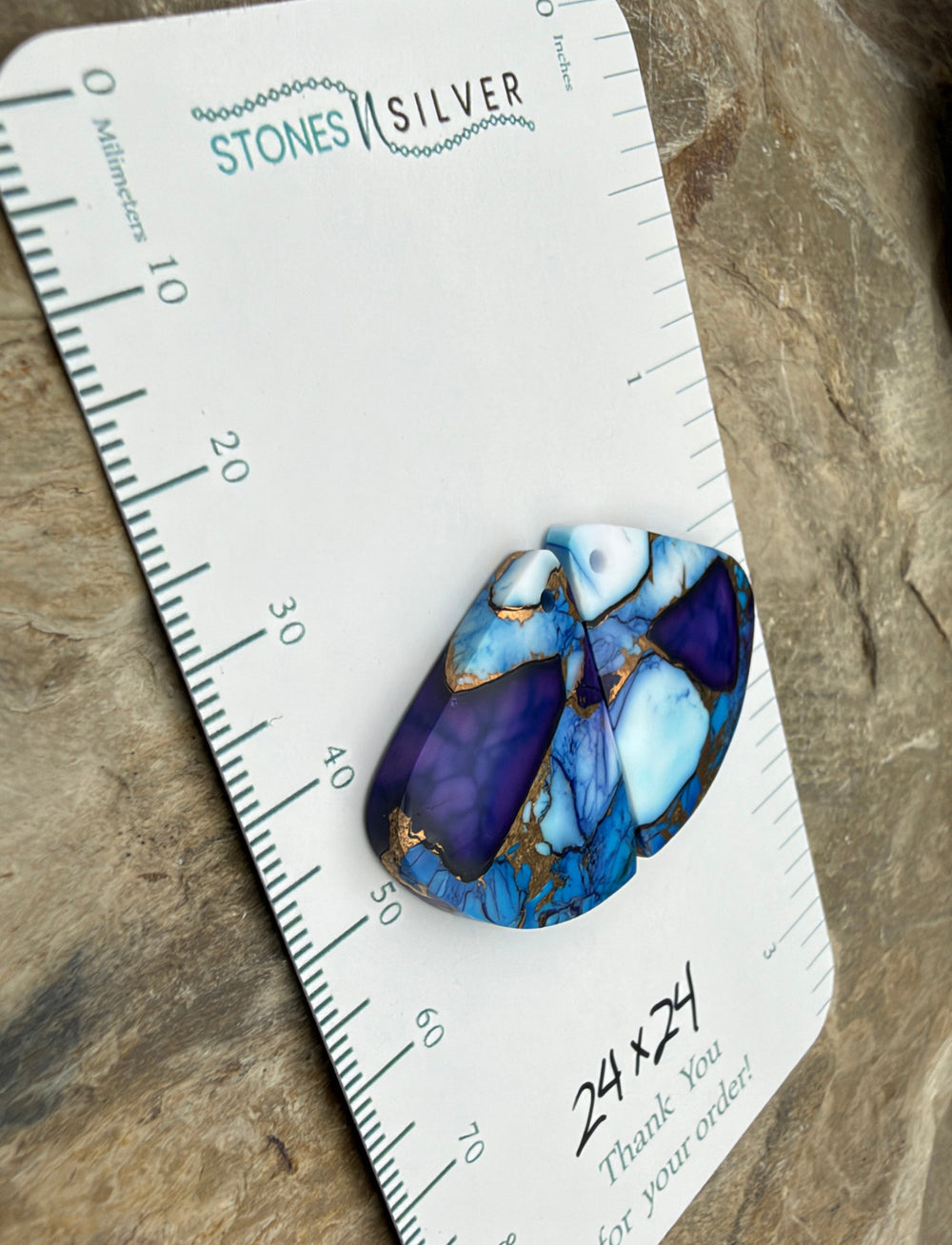 Lavender Blue Dahlia Kingman Composite Block Matching