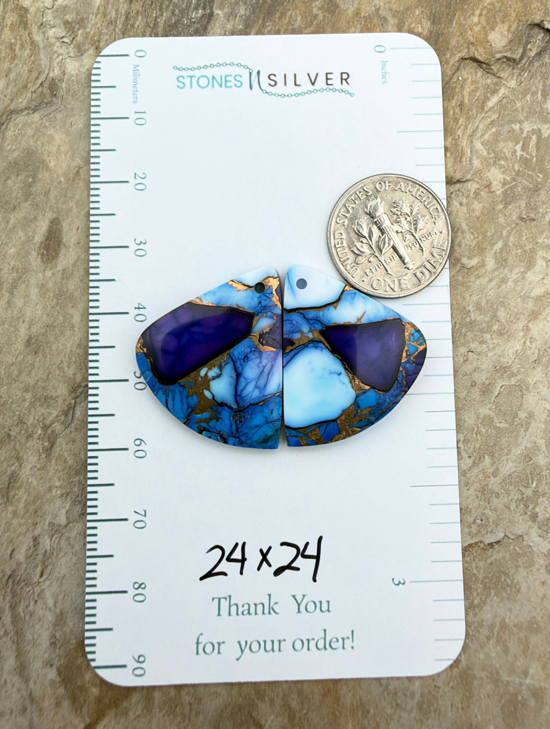 Lavender Blue Dahlia Kingman Composite Block Matching
