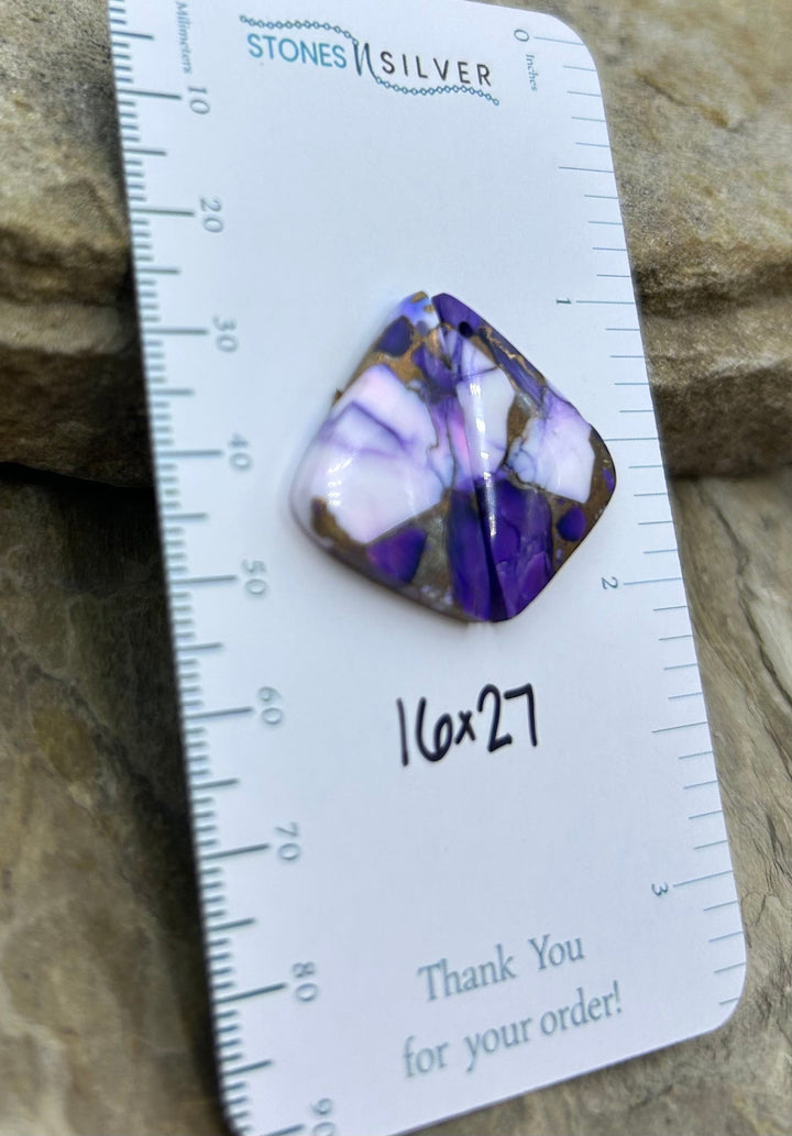 Lavender Dahlia Kingman Composite Block Matching Earring
