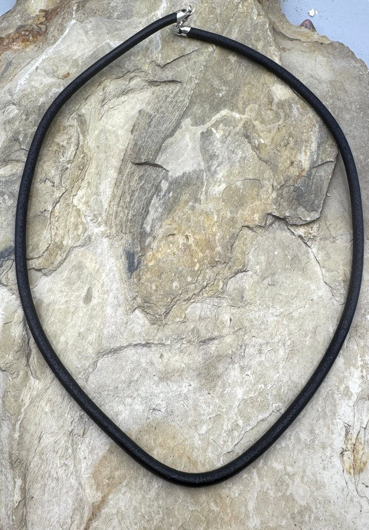 Leather Necklace with Sterling Silver Clasp 4mm thickness