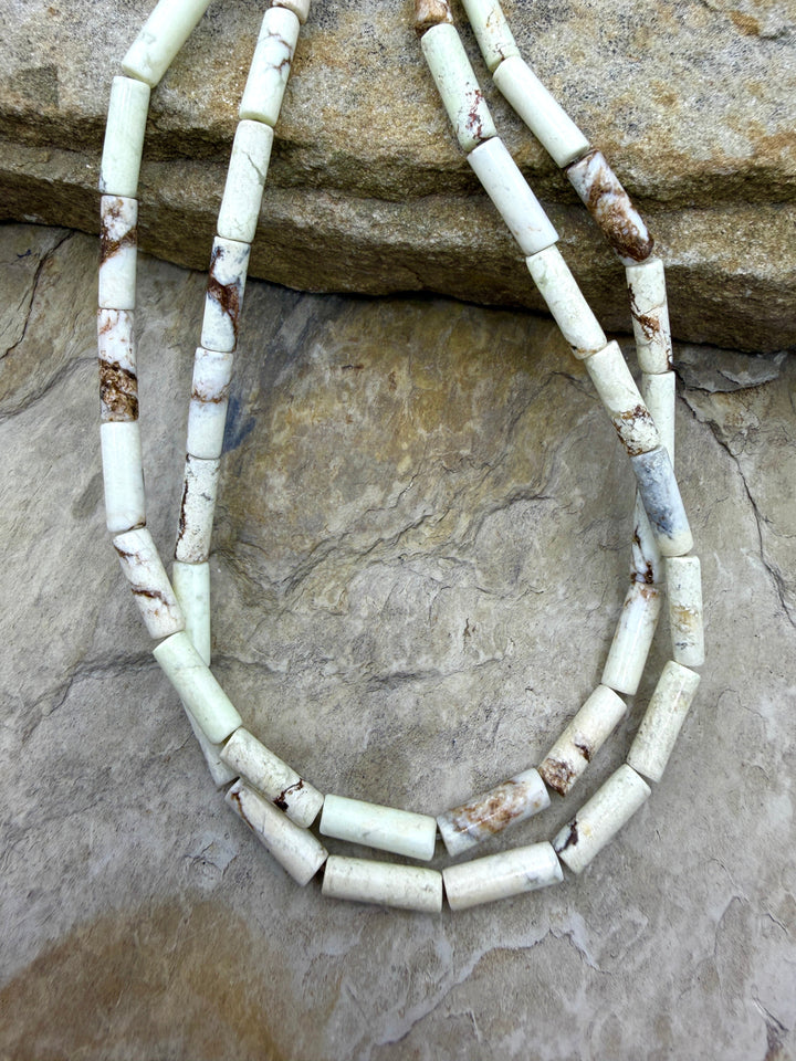 Lemon Chrysoprase (Australia) 4x14mm Tube Beads 16 Inch