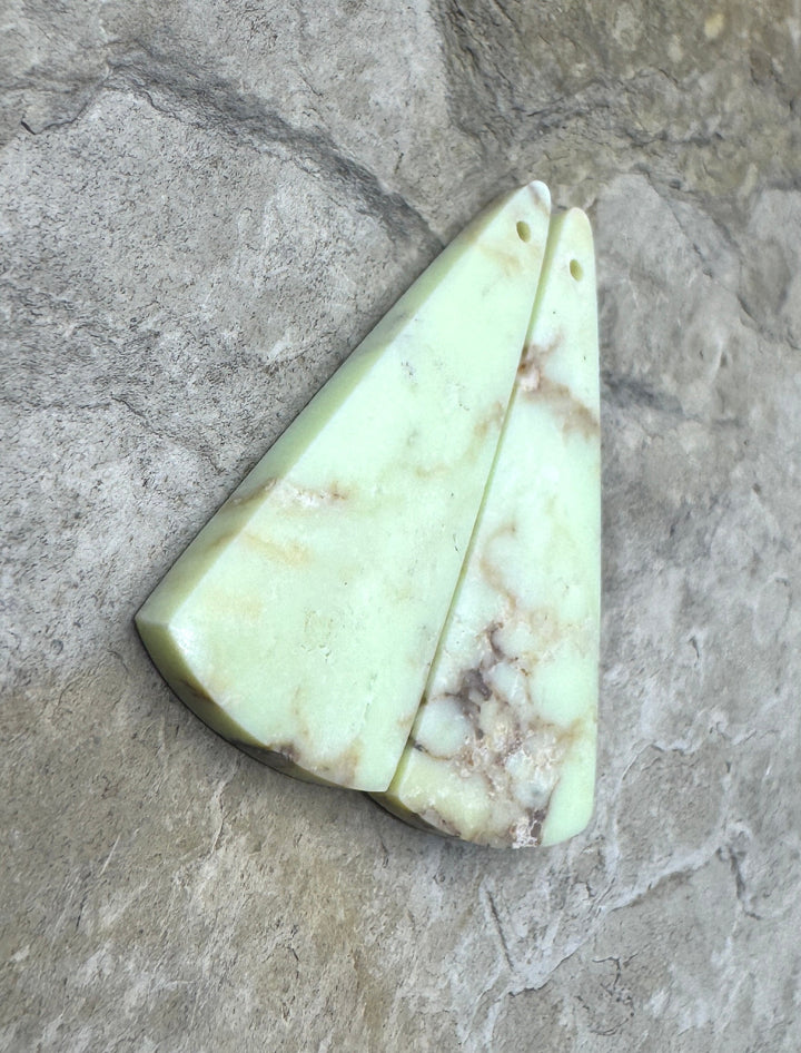 Lemon Chrysoprase (Australia) Matching Earring Slab Bead
