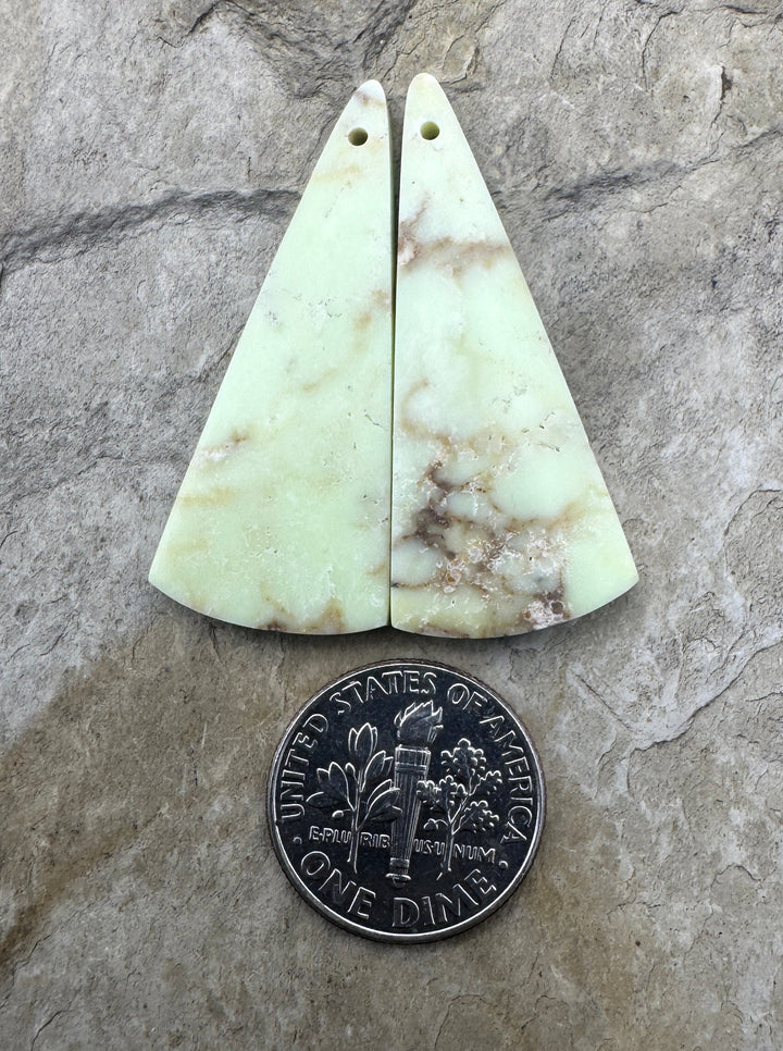 Lemon Chrysoprase (Australia) Matching Earring Slab Bead