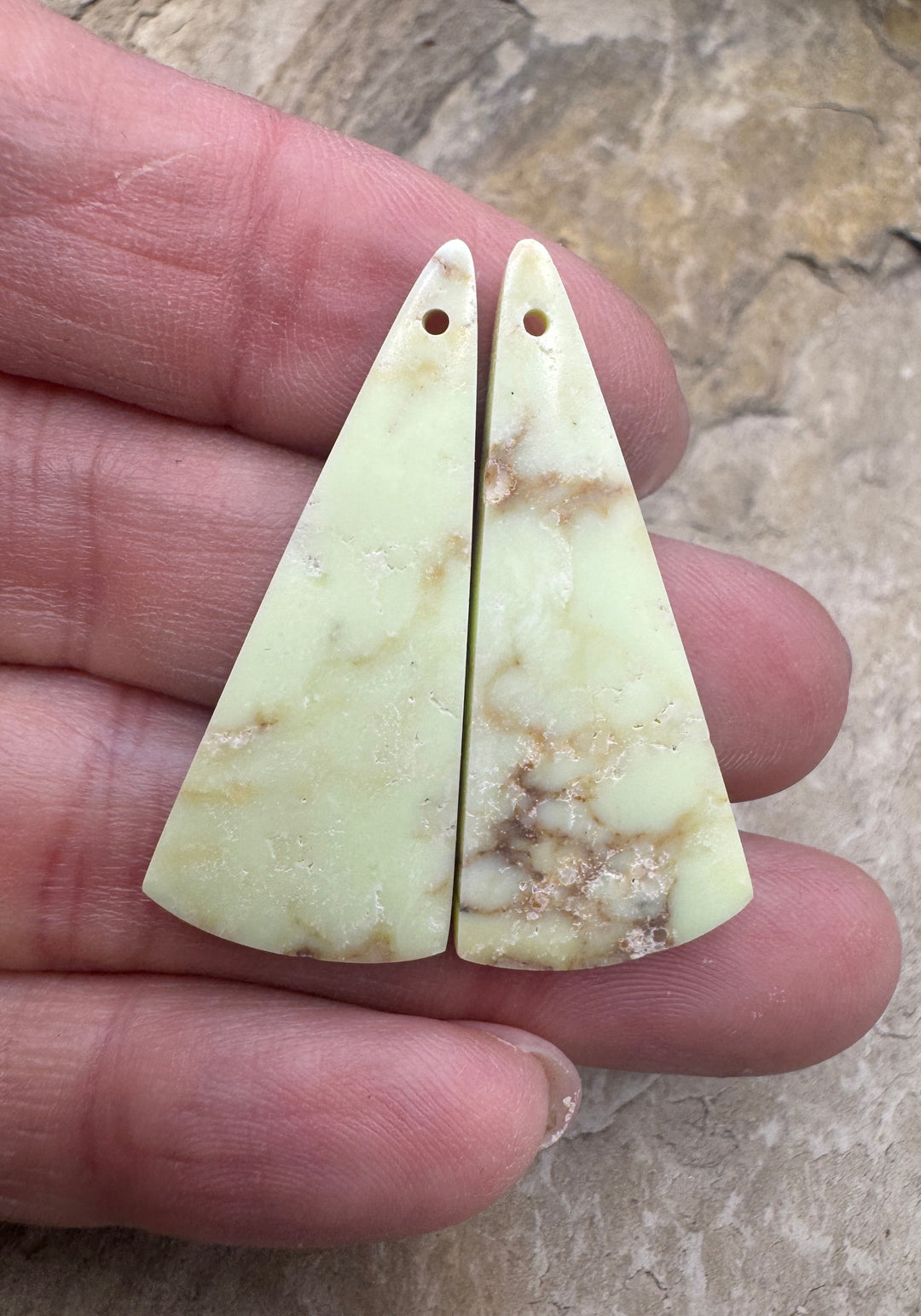 Lemon Chrysoprase (Australia) Matching Earring Slab Bead