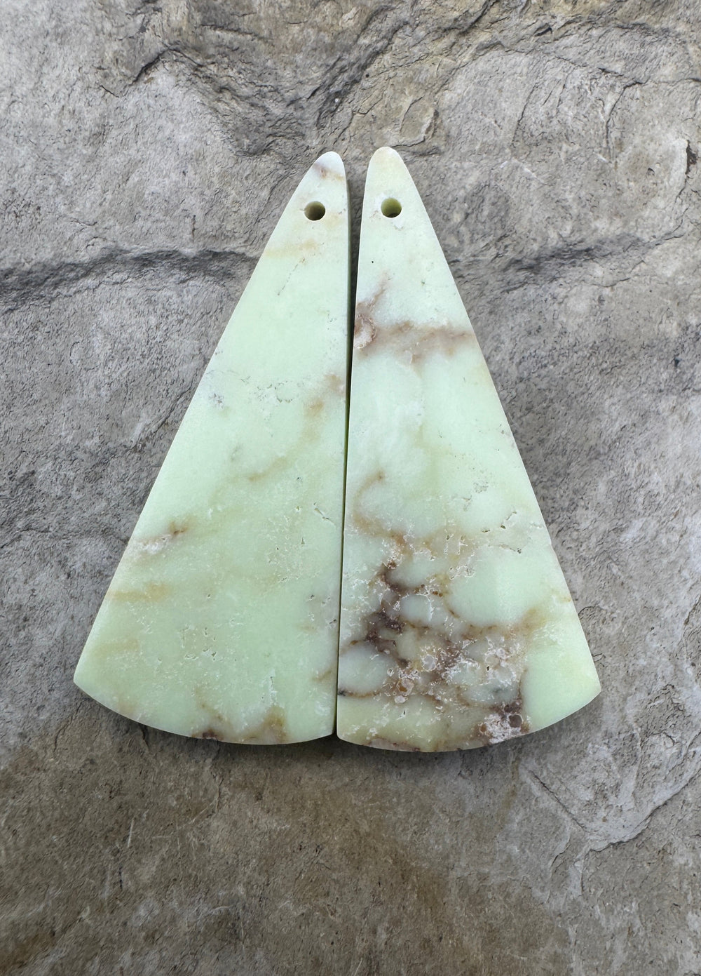 Lemon Chrysoprase (Australia) Matching Earring Slab Bead