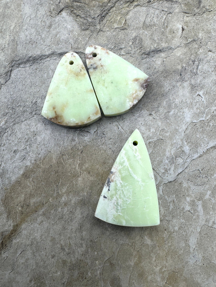 Lemon Chrysoprase (Australia) Matching Earring Slab Bead