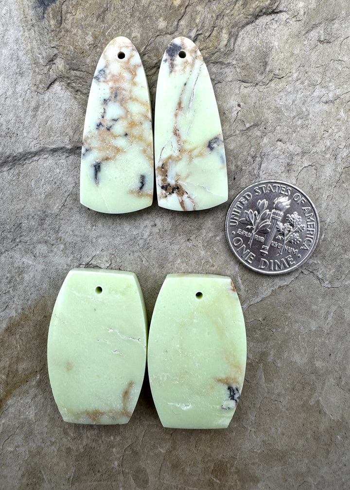 Lemon Chrysoprase (Australia) Matching Earring Slab Bead